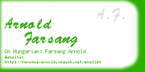 arnold farsang business card